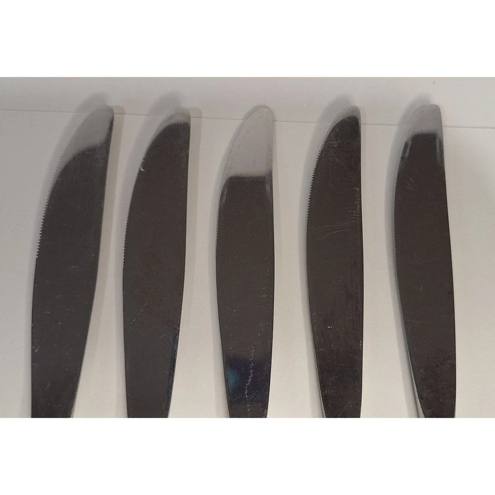 Oneida‎ Northland Pasadena Black Accent Lot Of 5 Dinner Knifes Japan Flatware